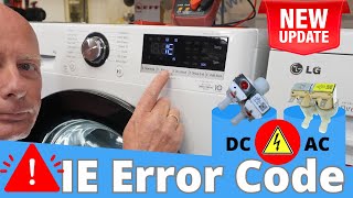 LG washing machine IE or 1E Error code Washer not filling in allocated period of time [upl. by Irreg720]