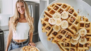 HOMEMADE WAFFLES RECIPE Easy Vegan amp High Protein [upl. by Yemaj]