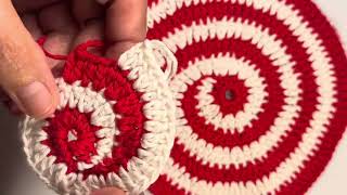 Crochet 🧶 potholder with matching coaster crochet 🧶 no329 [upl. by Adora]