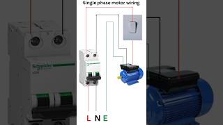 Single phase motor wiring  single phase motor wiring diagram  shortsyoutube [upl. by Ardnazxela68]