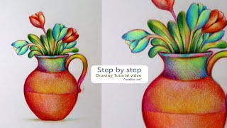 quotStepbyStep Guide to Drawing a Beautiful Flower Basketquot [upl. by Callie96]