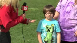 Virginia boy born during 2017 eclipse travels to Cleveland to experience 100 totality [upl. by Nilsoj]