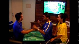 Friends help deaf blind man experience world cup match [upl. by Aleehs]