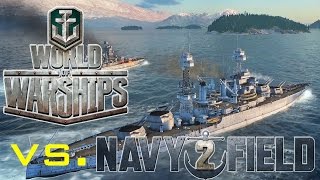 NavyField 2 vs World of Warships and NavyField 1 [upl. by Akemrej119]