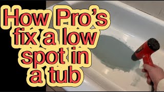 How pros fill a low spot in a tub [upl. by Papp]