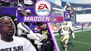 RECREATING STEFON DIGGS WALK OFF TOUCHDOWN MIRACLE VS SAINTS  MADDEN 18 CHALLENGE Jmellflo [upl. by Nalyad523]