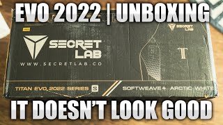 SECRETLAB TITAN EVO 2022 UNBOXING  WHY IM WORRIED [upl. by Etnohc]