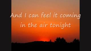 Phil Collins In The Air Tonight lyrics songtext [upl. by Eelirol]