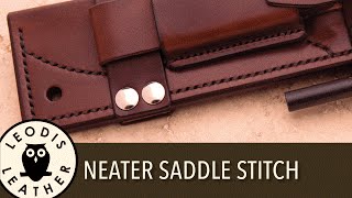 Quick Tip Neatening up Your Saddle Stitch [upl. by Wootan]