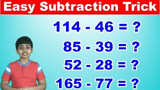 Easy Subtraction Trick  Easy and fast way to learn  Math Tips and Tricks [upl. by Hourigan872]