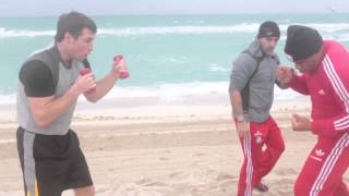 Odlanier Solis and Grigory Drozd Training In the Sand with Pedro Diaz [upl. by Higley]