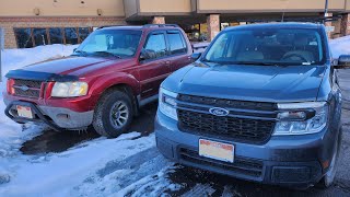 Ford Maverick vs the even more rare Ford Sport Trac See spec comparison in the description [upl. by Annocahs303]