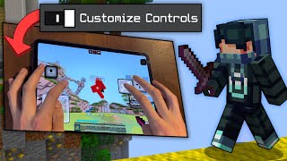 New Mobile CUSTOMIZABLE Controls with Handcam in Minecraft BEST PLAYER [upl. by Adnauqaj]