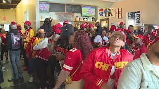 Chiefs fans celebrate AFC Championship win vs Ravens [upl. by Alohcin142]