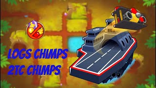 BTD6 Chimps Guide  Logs  2 Tower Chimps v441 [upl. by Linehan699]