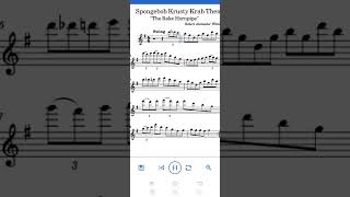 Spongebob Krusty Krab Theme Sheet Music quotThe Rake Hornpipequot by Robert Alexander l V4 Violin [upl. by Ahsienyt635]