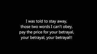 Bullet For My Valentine  Your Betrayal Lyrics [upl. by Amethist]