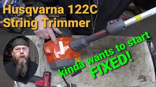 Husqvarna 122C String TrimmerWont StartFixed [upl. by Annawoj]