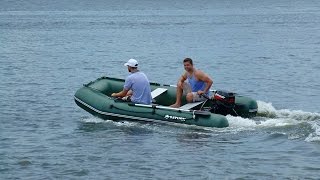 15hp Johnson On A Intex Mariner 3 Inflatable Boat Part 1 [upl. by Harding65]