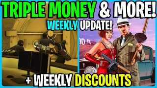 GTA 5 Online WEEKLY UPDATE Triple Money amp More [upl. by Hellman]