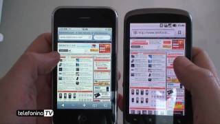 Nexus one Vs iPhone 3Gs web browser e Youtube da Telefoninonet [upl. by Ormsby51]