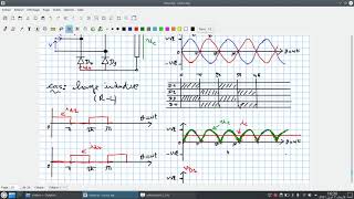 EP09 Redresseur monophasé non commandé double alternance alimentant une charge inductive [upl. by Colene]
