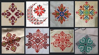 Most Beautiful Cross Stitch Pattern Chaar Suti design  Kasment Design [upl. by Rombert]