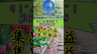 4B537 集思广益怎么读 拼音注音 意思解释快速学成语 shorts chinese chineseidioms [upl. by Jezebel]