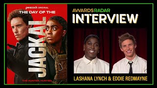 Eddie Redmayne amp Lashana Lynch Talk The Day of the Jackal  Producing Fake Horses and Challenges [upl. by Neyuh]