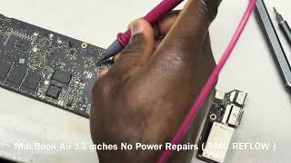 MacBook Air A1466 quot 82000165 quot No Power Repairs SMC REFLOW [upl. by Megen]