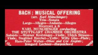 Bach  Karl Munchinger 1958 Musical Offering  Stuttgart Chamber Orchestra Vinyl LP [upl. by Zsolway]