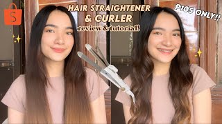 AFFORDABLE NOVA 2 IN 1 HAIR STRAIGHTENER AND CURLER Tutorial  Review ✨  DENAYS ANN [upl. by Halette]