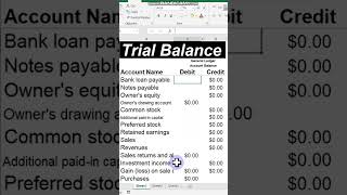 how to prepare trial balance  trialbalance accounting [upl. by Enerod]