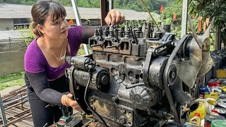 Masterful Restoration 3 Cylinder Engine Damaged  Reviving Cylinder Engine  New Blacksmith Girl [upl. by Aroled]