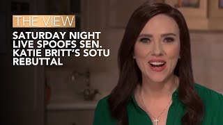 Saturday Night Live Spoofs Sen Katie Britt’s SOTU Rebuttal  The View [upl. by Nalat607]