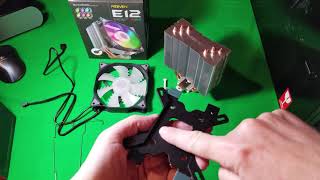 Reeven E12 RGB CPU Cooler Unboxing Review and Install for AM4 [upl. by Ytteb]