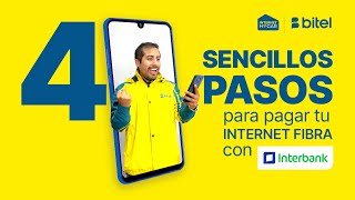 Paga tu recibo BITEL Internet Fibra en la App Interbank [upl. by Oberon]