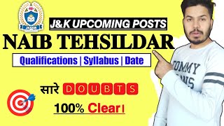 jkssb Naib Tehsildar Recruitment 2023  Eligibilty Syllabus amp Date  jkssb nt posts 2023 [upl. by Nylsirhc]