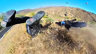 BIKE FALLS OFF CLIFF  Crazy Motorcycle Moments  Ep479 [upl. by Idnak]