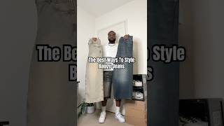 The Correct Ways To Style Baggy Jeans baggyjeans styling fashiontips mensfashion [upl. by Annaeed]