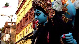 KALIPUJA 2018 KOLKATA  MAA KALI TOWARDS DEVOTEES HOUSE FROM KUMORTULI P2 [upl. by Amyaj]