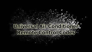 Universal Air Conditioner Remote Control Codes JIJO [upl. by Ventre]