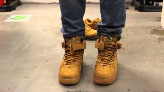 Nike Air Force 1 Mid 07’ PRM QS “Flax Pack” Onfeet Video at Exclucity [upl. by Vokay]