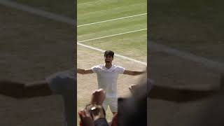 The emotion of winning Wimbledon 🥹😍 Shorts Tennis [upl. by Aryamo]