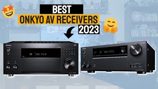 Top 5 Best Onkyo AV Receivers For 2023  TXNR6100 TXRZ50 TXRZ70 TXNR7100 TXSR393 [upl. by Ahsercel]