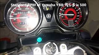 Yamaha YBR 125 RPM Standard or Idle Bike RPM Setting or extra mileage RPM Setting of 125 CC Bike [upl. by Eenaffit525]