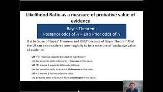 Understanding the limitations of the likelihood ratio for probative value of forensic evidence [upl. by Vano]