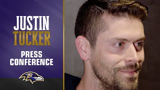 Justin Tucker Explains Pregame Interaction with Patrick Mahomes amp Travis Kelce  Baltimore Ravens [upl. by Kerns]