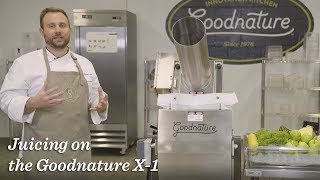 Juicing on the Goodnature X1 Commercial ColdPress Juicer [upl. by Corbin595]