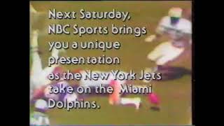 1980 NBC Sports promo NY Jets  Miami Dolphins No Announcer game [upl. by Oj]